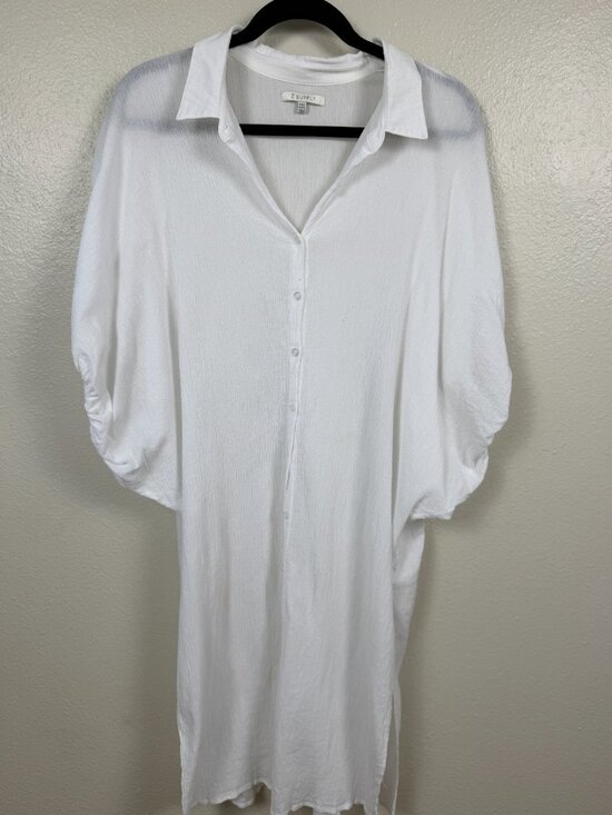 Dresses & Skirts - Z Supply White Gauze Shirt Dress Cover Up One Size Beach Tunic